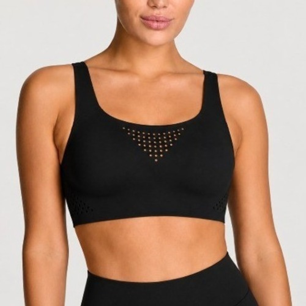 Victoria's Secret VSX Black Featherweight Max Vented Molded Sports Yoga Bra 36C